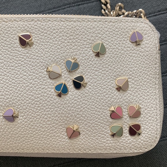 💯Auth Kate Spade white pebble leather mini purse w color♠️ - Picture 2 of 10